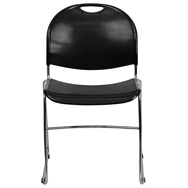 Flash Furniture Hercules™ Stacking Chair, Fabric, Black, Seat: 17.6"W X 17.4"D, Back: 17.625"W X 15.5"H 7 Flash Furniture Hercules™ Stacking Chair, Fabric, Black, Seat: 17.6"W X 17.4"D, Back: 17.625"W X 15.5"H - Image 7