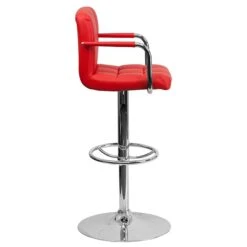 Flash Furniture Contemporary Vinyl Adjustable Height Barstool With Back, Red (CH102029RED) -Popular Furniture sp140434100 s7