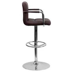 Flash Furniture Contemporary Vinyl Adjustable Height Barstool With Back, Brown (CH102029BRN) -Popular Furniture sp140435392 s7