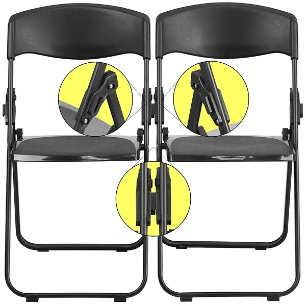Flash Furniture HERCULES Series Plastic Folding Chair, Black, 2/Pack (2RUTIBLACK) 7 Flash Furniture HERCULES Series Plastic Folding Chair, Black, 2/Pack (2RUTIBLACK) - Image 7