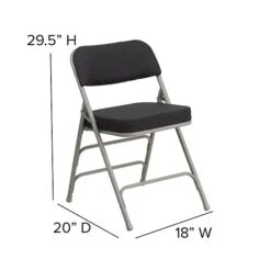 Flash Furniture HERCULES Series Fabric Folding Chair, Black, 2/Pack (2AWMC320AFBK) -Popular Furniture sp142008446 s7