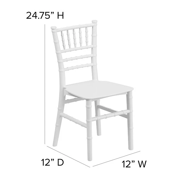 Flash Furniture Resin Kids Chiavari Chair, White (LEL7KWH) 5 Flash Furniture Resin Kids Chiavari Chair, White (LEL7KWH) - Image 5