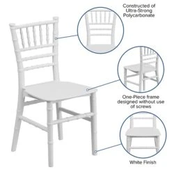 Flash Furniture Resin Kids Chiavari Chair, White (LEL7KWH) 11 Flash Furniture Resin Kids Chiavari Chair, White (LEL7KWH) -Popular Furniture sp142042040 s7
