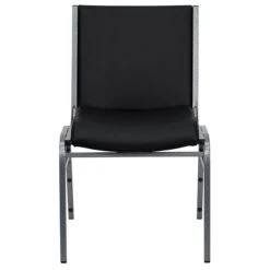 Flash Furniture HERCULES Vinyl Office Stacking Chair, Silver Vein/Black (4-XU-60153-BK-VYL-GG) -Popular Furniture sp142042798 s7