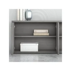 Bush Business Furniture Studio C Low Storage Cabinet With Doors And Shelves, Platinum Gray (SCS160PG) -Popular Furniture sp143680617 s7
