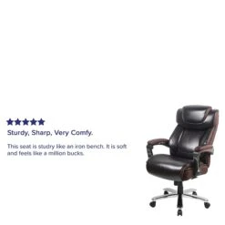 Flash Furniture Hercules Series Ergonomic LeatherSoft Swivel Big & Tall Executive Office Chair, Brown (GO2223BN) 11 Flash Furniture Hercules Series Ergonomic LeatherSoft Swivel Big & Tall Executive Office Chair, Brown (GO2223BN) -Popular Furniture sp144375548 s7