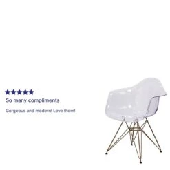 Flash Furniture Alonza Series Clear Plastic Ghost Chair (FH132CPC1) -Popular Furniture sp144471465 s7