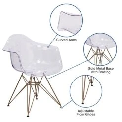 Flash Furniture Alonza Series Clear Plastic Ghost Chair (FH132CPC1) -Popular Furniture sp144471466 s7