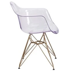 Flash Furniture Alonza Series Clear Plastic Ghost Chair (FH132CPC1) -Popular Furniture sp144471482 s7