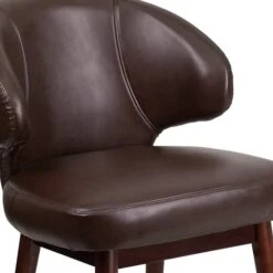 Flash Furniture Comfort Back Series Faux Leather Guest Chair, Brown (BT4BN) -Popular Furniture sp144471981 s7