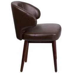Flash Furniture Comfort Back Series Faux Leather Guest Chair, Brown (BT4BN) -Popular Furniture sp144471982 s7