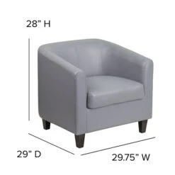 Flash Furniture Faux Leather Guest Chair, Gray (BT873GY) -Popular Furniture sp144474013 s7