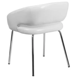 Fusion Series Contemporary White Leather Side-Reception-Lounge Chair [CH-162731-WH-GG] -Popular Furniture sp144474045 s7