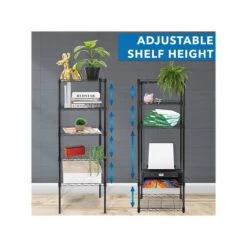 Mount-It! 5-Tier Metal Shelving Unit, 17", Black (MI-7861) 9 Mount-It! 5-Tier Metal Shelving Unit, 17", Black (MI-7861) -Popular Furniture sp148296762 s7