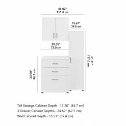 Bush Business Furniture Universal 62" 3-Piece Modular Storage Set With 5 Shelves, White (UNS005WH) -Popular Furniture sp150858688 s7