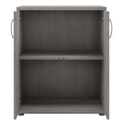 Bush Business Furniture 34" Floor Storage Cabinet With 2 Shelves, Platinum Gray (UNS128PG) -Popular Furniture sp150858768 s7