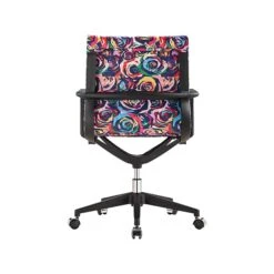 The Raynor Group Elizabeth Sutton Wynwood Fabric Swivel Task Chair, Multi Rose Black Silver (K-ESWY-BLK-ROSE-SIL) 9 The Raynor Group Elizabeth Sutton Wynwood Fabric Swivel Task Chair, Multi Rose Black Silver (K-ESWY-BLK-ROSE-SIL) -Popular Furniture sp150860063 s7