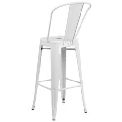 Flash Furniture Contemporary Metal Restaurant Barstool, White (CH3132030GBWH) -Popular Furniture sp154582810 s7