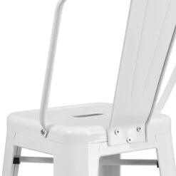 Flash Furniture Contemporary Metal Restaurant Barstool, White (CH3132030GBWH) -Popular Furniture sp154582811 s7