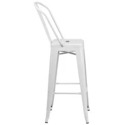 Flash Furniture Contemporary Metal Restaurant Barstool, White (CH3132030GBWH) -Popular Furniture sp154582812 s7