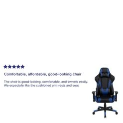 Flash Furniture X20 Ergonomic LeatherSoft Swivel Reclining Gaming Chair, Blue (CH1872301BL) -Popular Furniture sp154745680 s7