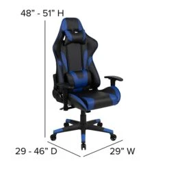 Flash Furniture X20 Ergonomic LeatherSoft Swivel Reclining Gaming Chair, Blue (CH1872301BL) -Popular Furniture sp154745770 s7