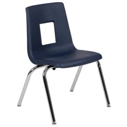 Flash Furniture Mickey Advantage Plastic/Steel Student Stacking Chair, Navy, 4/Pack (ADVSSC16NAVY) -Popular Furniture sp155517593 s7