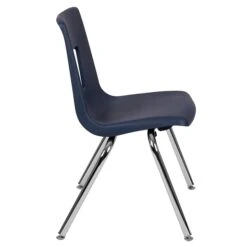 Flash Furniture Mickey Advantage Plastic/Steel Student Stacking Chair, Navy, 4/Pack (ADVSSC16NAVY) -Popular Furniture sp155517594 s7