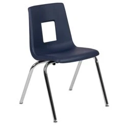 Flash Furniture Mickey Advantage Plastic/Steel Student Stacking Chair, Navy, 4/Pack (ADVSSC18NAVY) -Popular Furniture sp155517605 s7