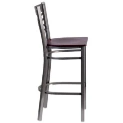 Flash Furniture Traditional Wood Restaurant Barstool With Back, Mahogany (XU6F8BCLBARMAHW) -Popular Furniture sp155519278 s7