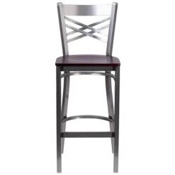 Flash Furniture Traditional Wood Restaurant Barstool With Back, Mahogany (XU6F8BCLBARMAHW) -Popular Furniture sp155519279 s7