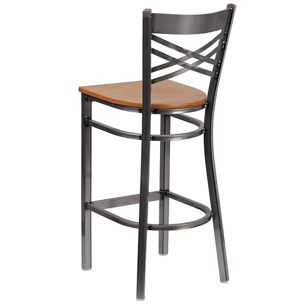 Flash Furniture Traditional Wood Restaurant Barstool With Back, Natural (XU6F8BCLBARNATW) 3 Flash Furniture Traditional Wood Restaurant Barstool With Back, Natural (XU6F8BCLBARNATW) - Image 3