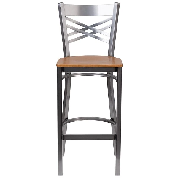Flash Furniture Traditional Wood Restaurant Barstool With Back, Natural (XU6F8BCLBARNATW) 5 Flash Furniture Traditional Wood Restaurant Barstool With Back, Natural (XU6F8BCLBARNATW) - Image 5