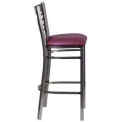 Flash Furniture Traditional Vinyl Restaurant Barstool With Back, Burgundy, 2-Pieces (2XU6F8BCLBBURV) -Popular Furniture sp155519369 s7