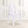 Flash Furniture Ghost Chair, Transparent Crystal Clear, 4 Pack