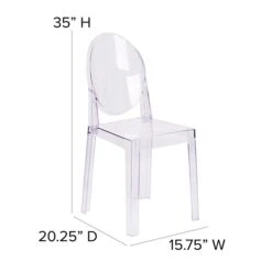 Flash Furniture Ghost Chair, Transparent Crystal Clear, 4 Pack -Popular Furniture sp155519497 s7
