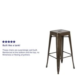 Flash Furniture Metal 30" High Indoor Bar Stool, Gun Metal Gray, 4-Pieces (4ET31320W30GNR) 11 Flash Furniture Metal 30" High Indoor Bar Stool, Gun Metal Gray, 4-Pieces (4ET31320W30GNR) -Popular Furniture sp155707016 s7