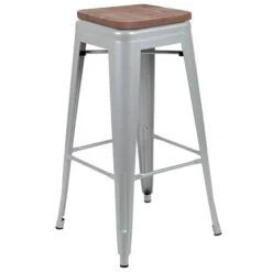 Flash Furniture Metal 30" High Indoor Bar Stool, Silver, 4-Pieces (4ET31320W30SVR) 14 Flash Furniture Metal 30" High Indoor Bar Stool, Silver, 4-Pieces (4ET31320W30SVR) -Popular Furniture sp155707030 s7