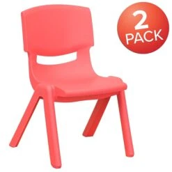 Flash Furniture Plastic School Chair With 10.5" Seat Height, Red, 2-Pieces (2YUYCX003RED) -Popular Furniture sp155707322 s7