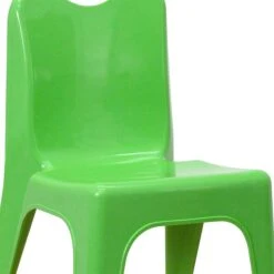 Flash Furniture Plastic School Chair With Carrying Handle And 11'' Seat Height, Green, 2-Pieces (2YUYCX011GREEN) -Popular Furniture sp155708285 s7