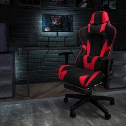 Flash Furniture X30 Ergonomic LeatherSoft Swivel Gaming Chair, Red (CH187230RED)