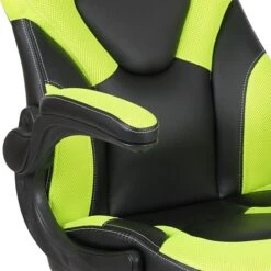 Flash Furniture X10 Ergonomic LeatherSoft Swivel Gaming Chair, Neon Green/Black (CH00095GN) -Popular Furniture sp155711504 s7