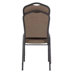 National Public Seating 9300 Series Deluxe Fabric Upholstered Stack Chair, Natural Taupe/Black Sandtex, 2 Pack (9378-BT/2) -Popular Furniture sp160038422 s7