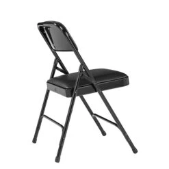 NPS 1200 Series Vinyl Padded Premium Folding Chairs, Caviar Black/Black, 4/Pack (1210/4) -Popular Furniture sp160038607 s7