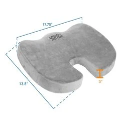 Mount-It! ErgoActive Memory Foam Seat Cushion, Gray (MI-1101) -Popular Furniture sp163926969 s7