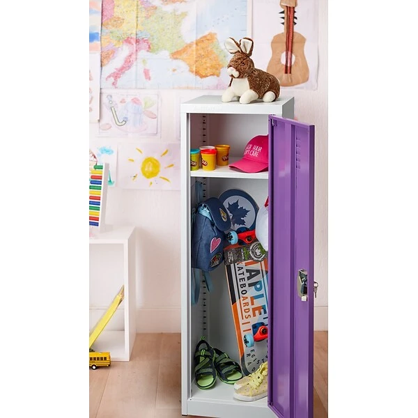 AdirOffice 48" Steel Single Tier Purple Storage Locker (629-01-PUR) 2 AdirOffice 48" Steel Single Tier Purple Storage Locker (629-01-PUR) - Image 2