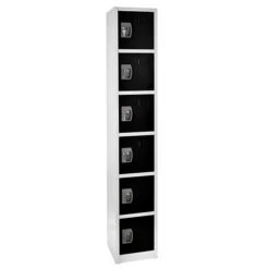 AdirOffice 72" 6-Compartment Steel Tier Key Lock Black Storage Locker (629-206-BLK) -Popular Furniture sp167909602 s7