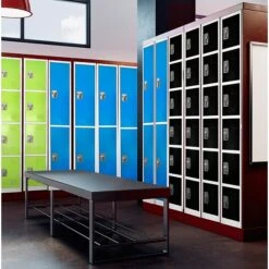 AdirOffice 72" 6-Compartment Steel Tier Key Lock Black Storage Locker (629-206-BLK) -Popular Furniture sp167909603 s7