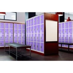 AdirOffice 72" D 4-Compartment Steel Tier Key Lock Purple Storage Locker (629-204-PUR) -Popular Furniture sp167909672 s7