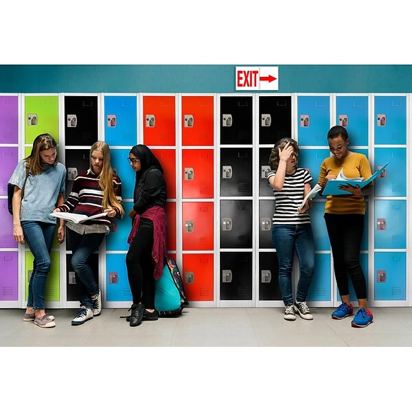 AdirOffice 72" 4-Compartment Steel Tier Key Lock Green Storage Locker (629-204-GRN) 6 AdirOffice 72" 4-Compartment Steel Tier Key Lock Green Storage Locker (629-204-GRN) - Image 6